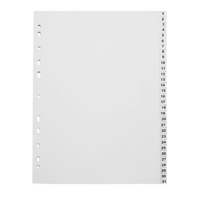 Nr. 1525, A4 volle Höhe, 1-31, 31-teilig, PP, grau Artikelbild 1525