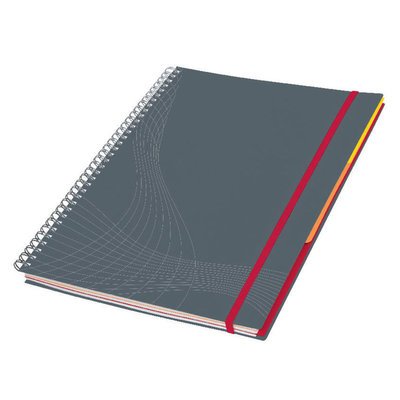 Nr. 7016, 90 Blatt, Spirale, Kunststoffcover, grau Artikelbild 7016