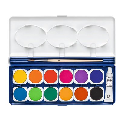 Nr. 88812, 12 Farben, 1 Deckweiß, 1 Feinhaarpinsel (Größe 4) Artikelbild 88812