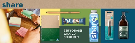 SHARE - Kaufen und Spenden für Grundbedürfnisse