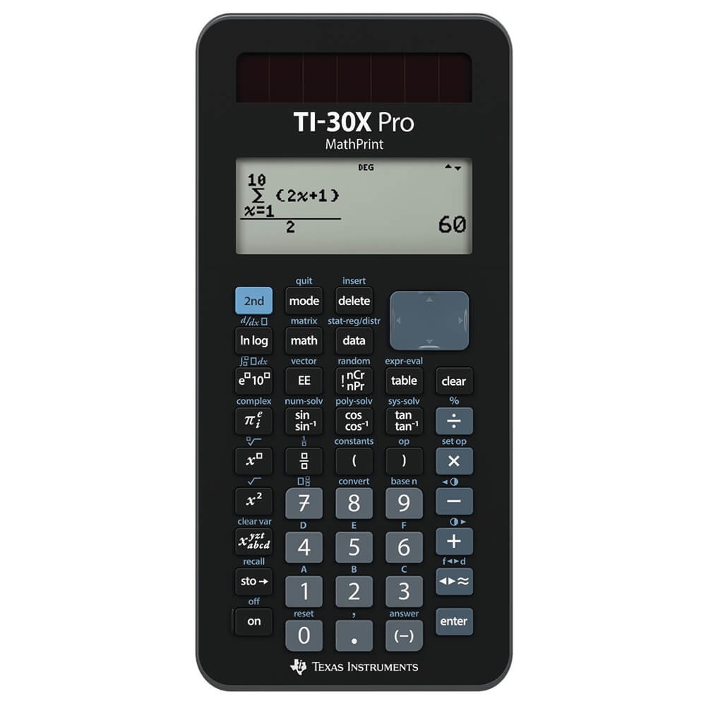 Taschenrechner Texas Instruments TI 30X Pro MathPrint Bei PLATE