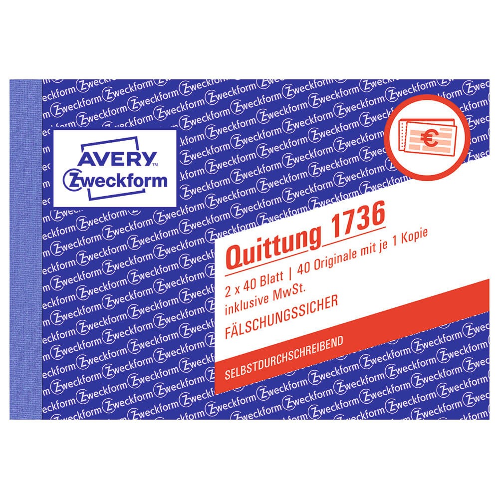 Quittungen Zweckform 1736 bei PLATE Büromaterial