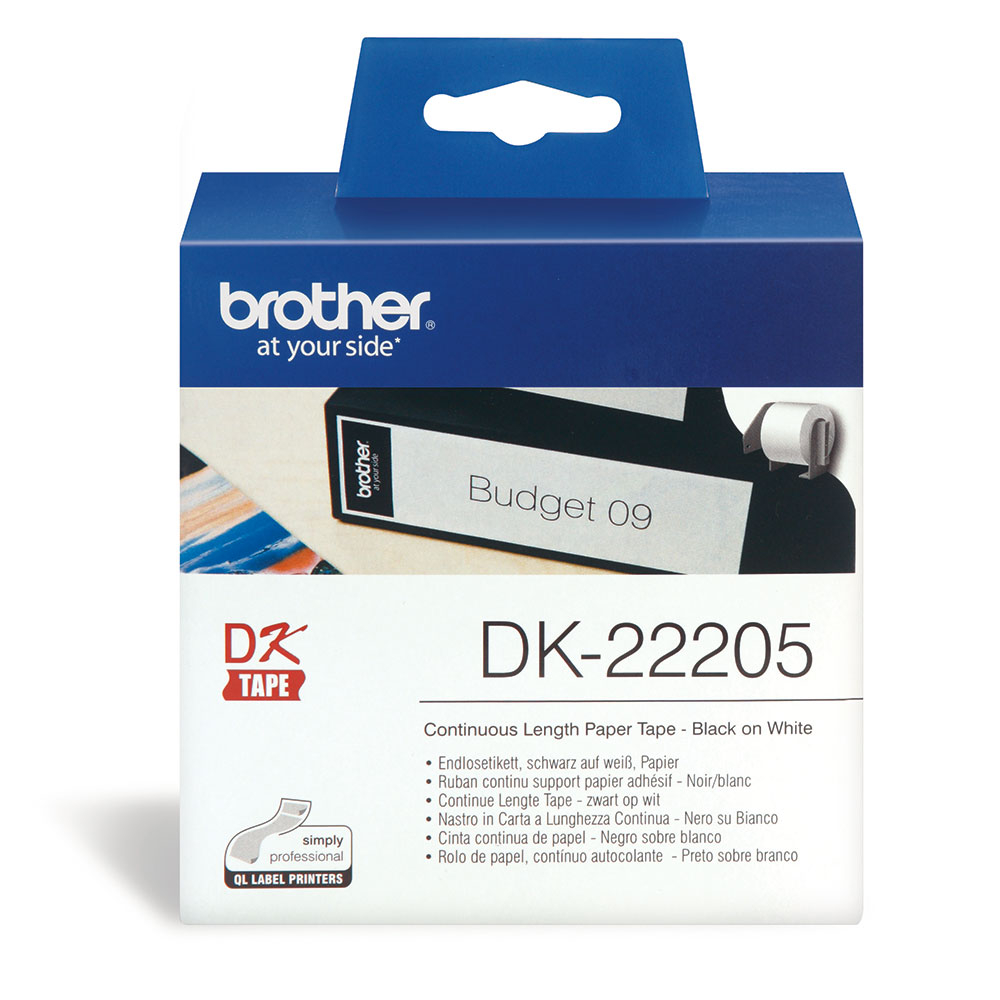 Rotoli Etichette Brother DK-22205 - Compatibili Con QL Serie, Nero Su Bianco, 4 Confezioni - Foto 3