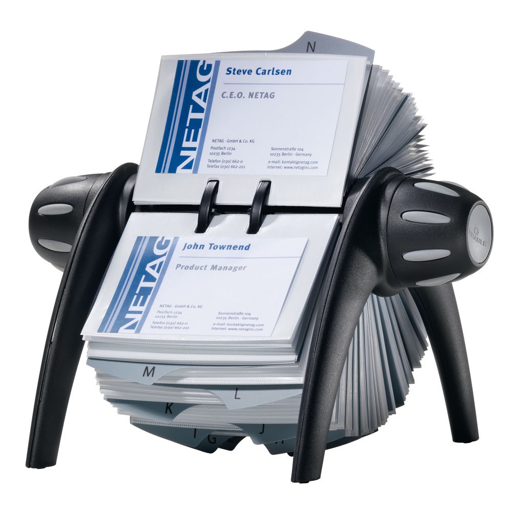 Durable Business card binder Visifix Pro, with 25 compartments for 200