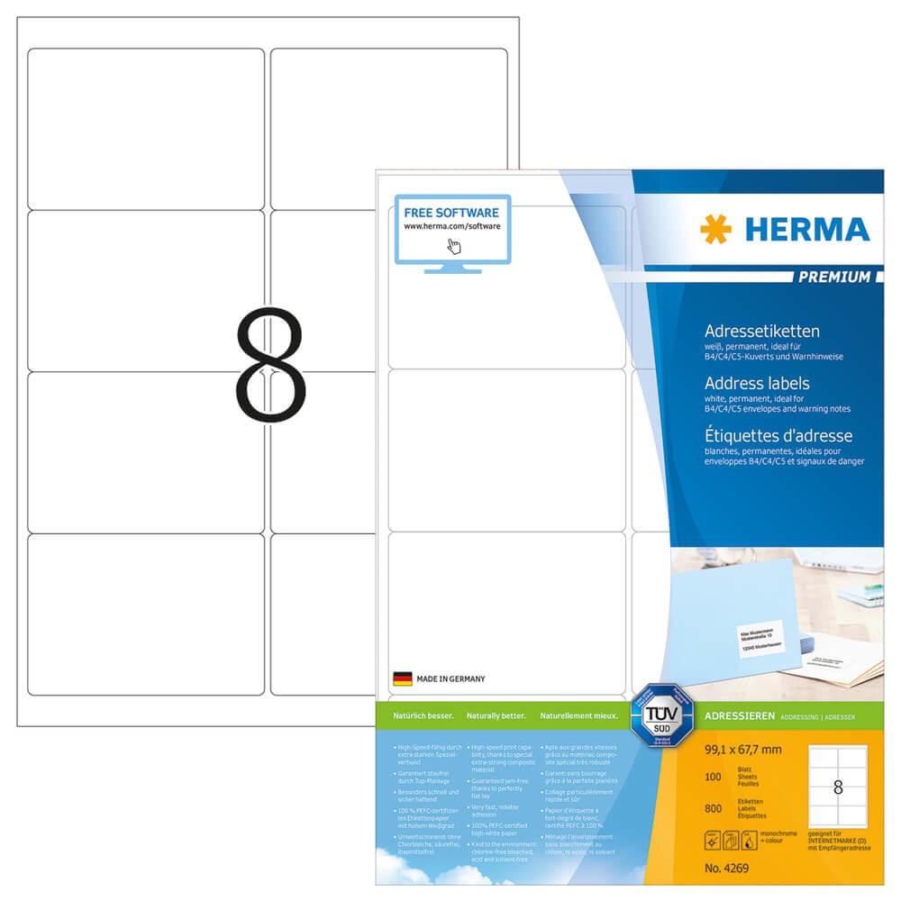 Adressetiketten Herma 4269 Bei PLATE Büromaterial