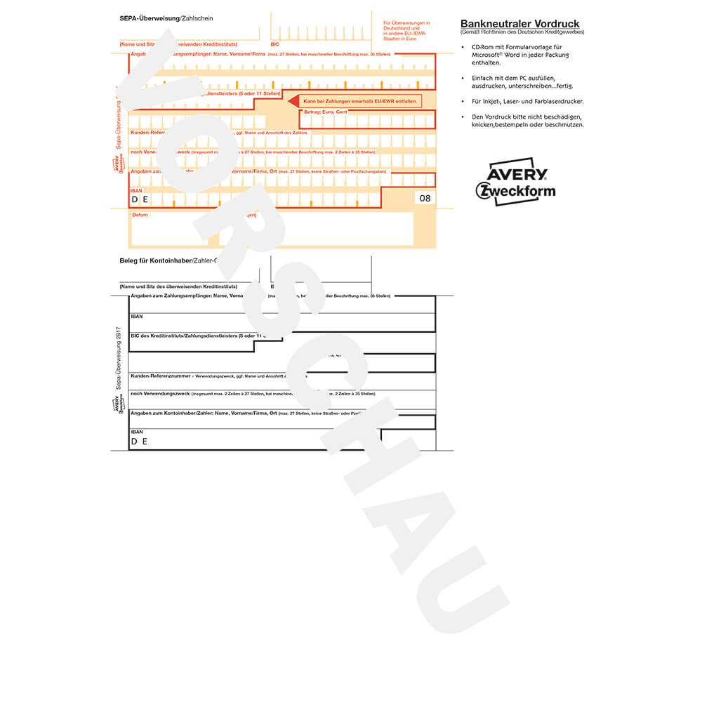 PC-SEPA-Überweisungen Zweckform 2817 Bei PLATE Büromaterial