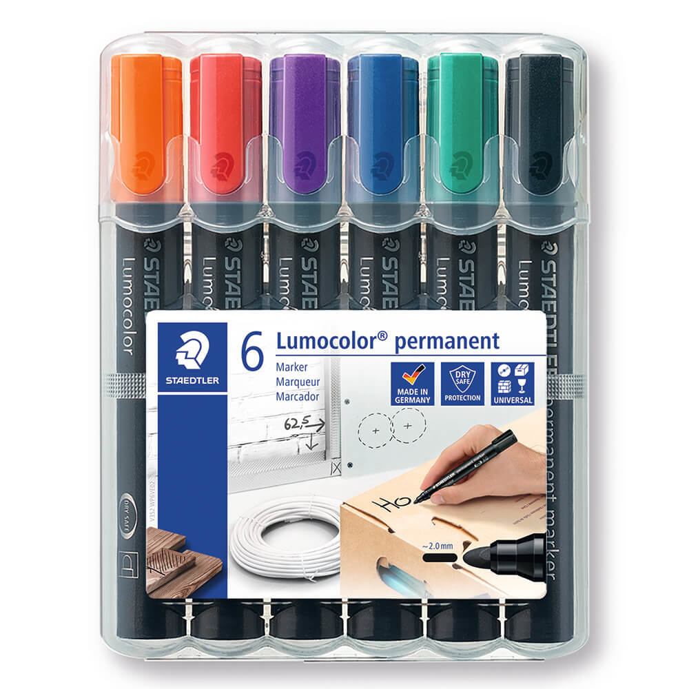 Permanentmarker Staedtler Lumocolor permanent marker 352 WP6 bei PLATE